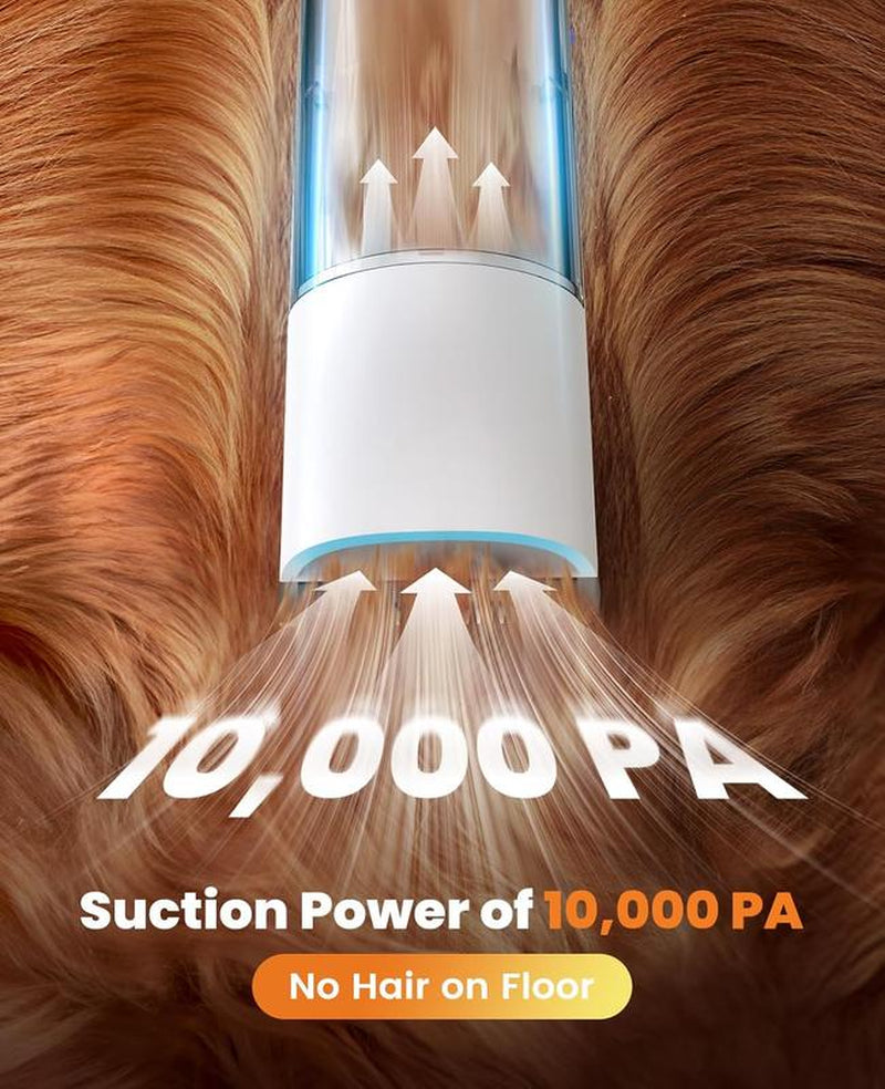 Comfy C1 Cordless Smart Pet Grooming Vacuum, Quiet Pet Grooming Vacuum with Pet Clipper Nail Grinder, 2L Dust Cup Dog Brush Vacuum with 4 Pet Grooming Tools for Shedding Pet Hair, Home Cleaning