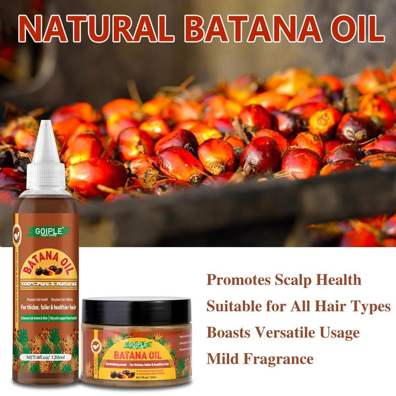 【Spring Glow-Up】Natural Batana Oil for Hair Growth - Pure Organic Hair Oil for Strengthening and Thickening, Raw Batana Oil for Healthy Hair (2 Pack)