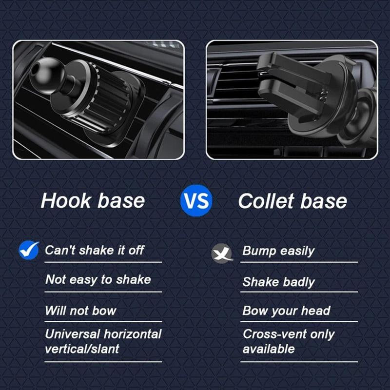 Car Vent Phone Mount,Universal Phone Holders for Your Car,Hands Free Air Vent Car Mount Phone Holder,360° Adjustable Base Phone Holder Fit for Most Phones