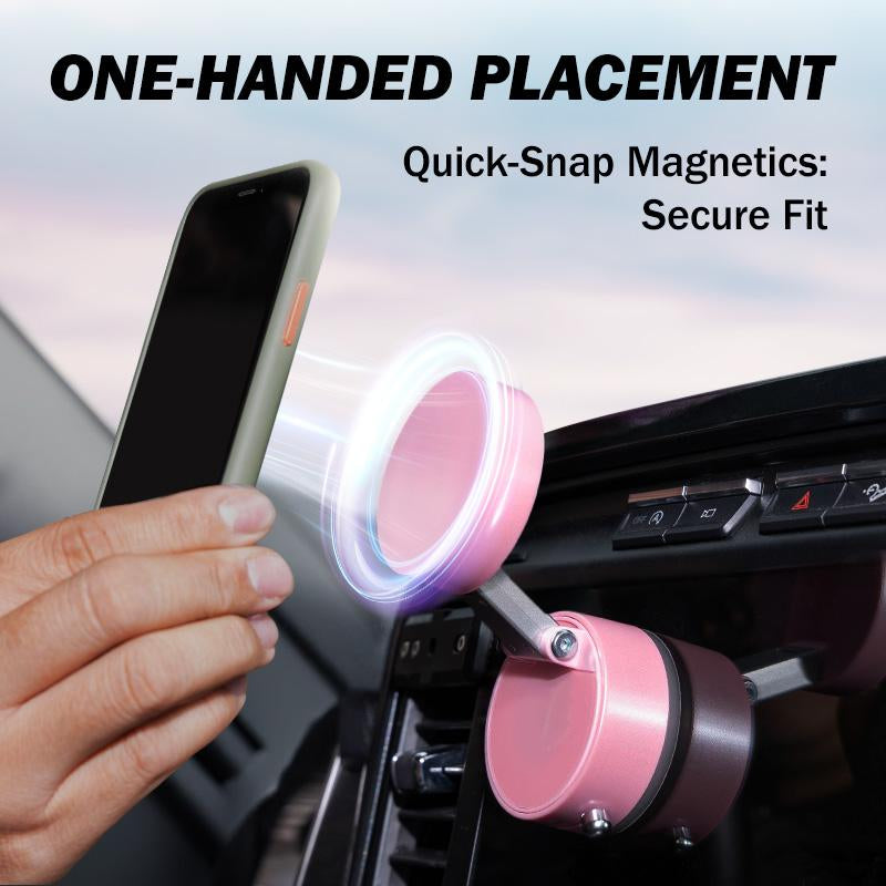 JOYTUTUS Upgrade 360° Rotatable Phone Holder for Car , Folding & Extendable, Double-Sided Magnetic for Kitchen, Stand Mount Convenient Stability Van Accessories