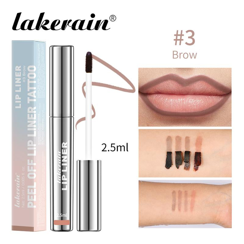 Peel off Lip Liner Tattoo, Long Lasting Peel off Lip Stain, Waterproof Semi-Permanent Lip Tint Lipstick, Highly Pigmented Matte Lip Gloss Eyeliner