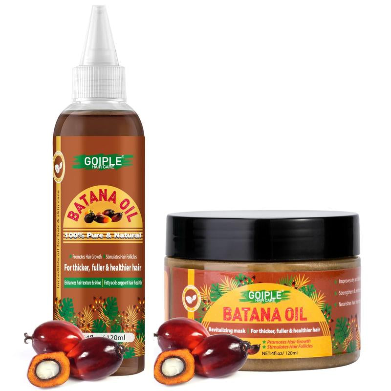 【Spring Glow-Up】Natural Batana Oil for Hair Growth - Pure Organic Hair Oil for Strengthening and Thickening, Raw Batana Oil for Healthy Hair (2 Pack)