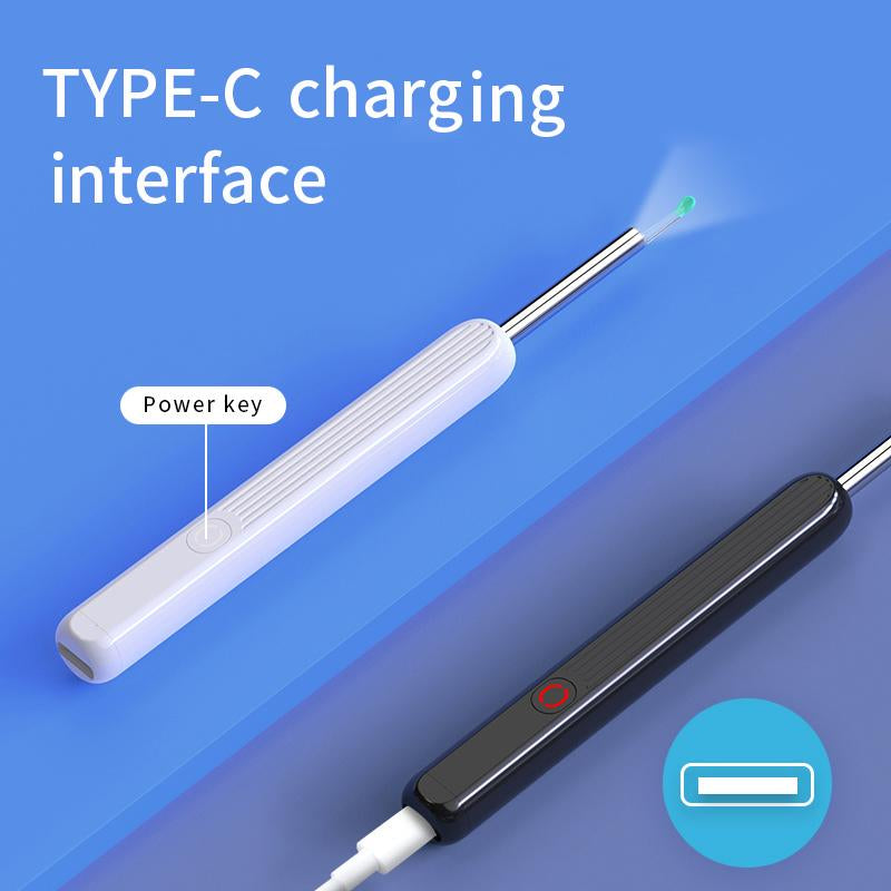 Earwax Removal Tool Set with Camera - Portable 360° Wide Angle Ear Cleaner with Type-C Rechargeable, Waterproof Endoscope Ear Cleaning Tool for Iphone and Android Phones, Christmas Gift, Winter Gift Set, New Year Gift, Stocking Fillers