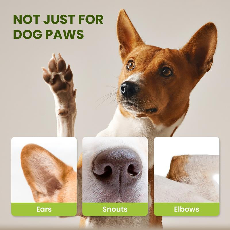 Dog Paw Balm for Dogs & Cats - Natural Ingredients, Moisturizer & Soother for Dry Cracked Paws & Noses, 2Oz, Lick-Safe Formula