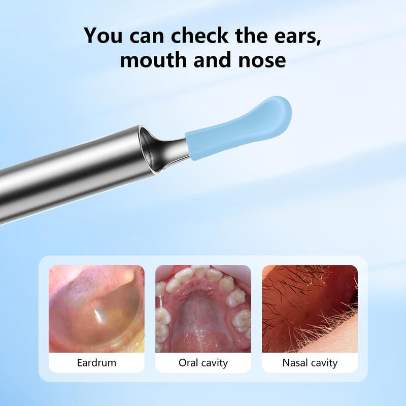 Silicone Ear Hygiene Set, HD Visual Earwax Removal Tool with Camera, 1296P HD Camera Ear Cleaner, Compatible with Iphone and Android Phones, Springtok, Spring Gift Set