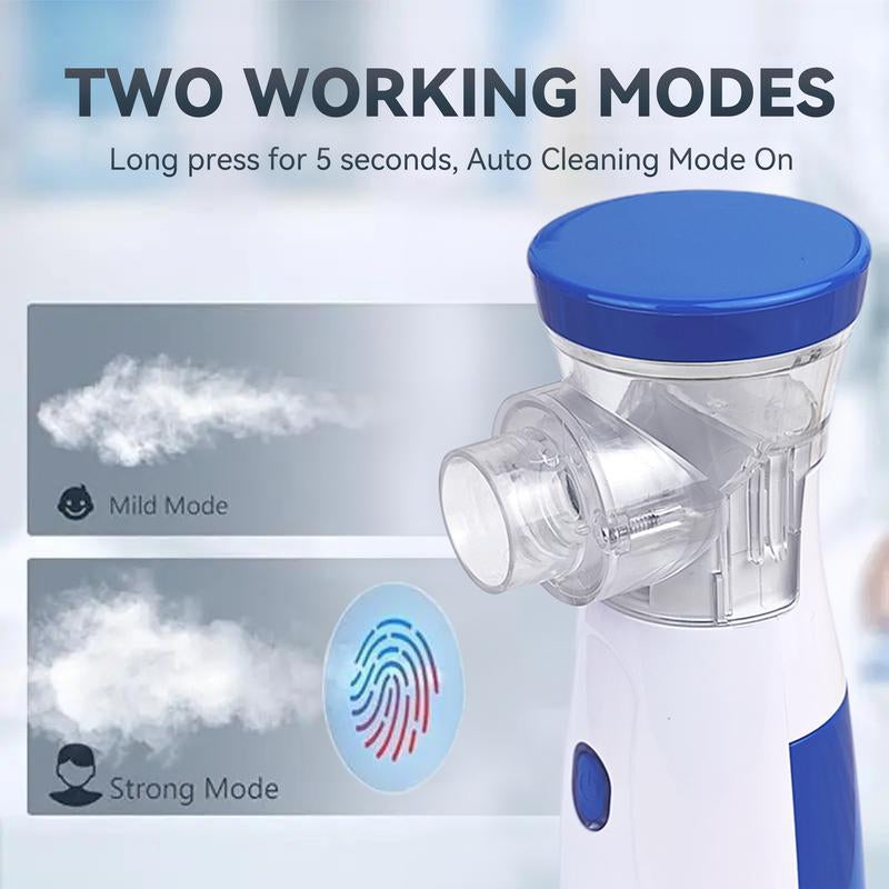 Portable Handheld Nebulizer - Rechargeable Air Humidifier with Double Power Modes, Compact Ultrasonic Atomizer for Home & Travel Use
