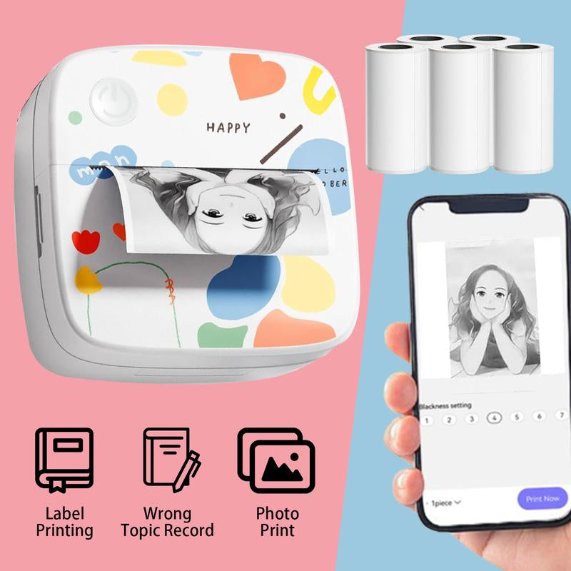 Graffiti New Mini Printer, Photo Printer, Error Sorting Machine, Small Home Portable Printer, Wireless Bluetooth Printer, Complete Accessories, Printing