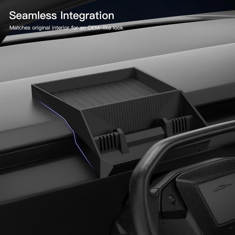 Tesla Topfit for Storage Accessories - Instrument Panel Tray Organizer with Phone Holder, Sunglasses Mount for Dashboard Automotive Organization