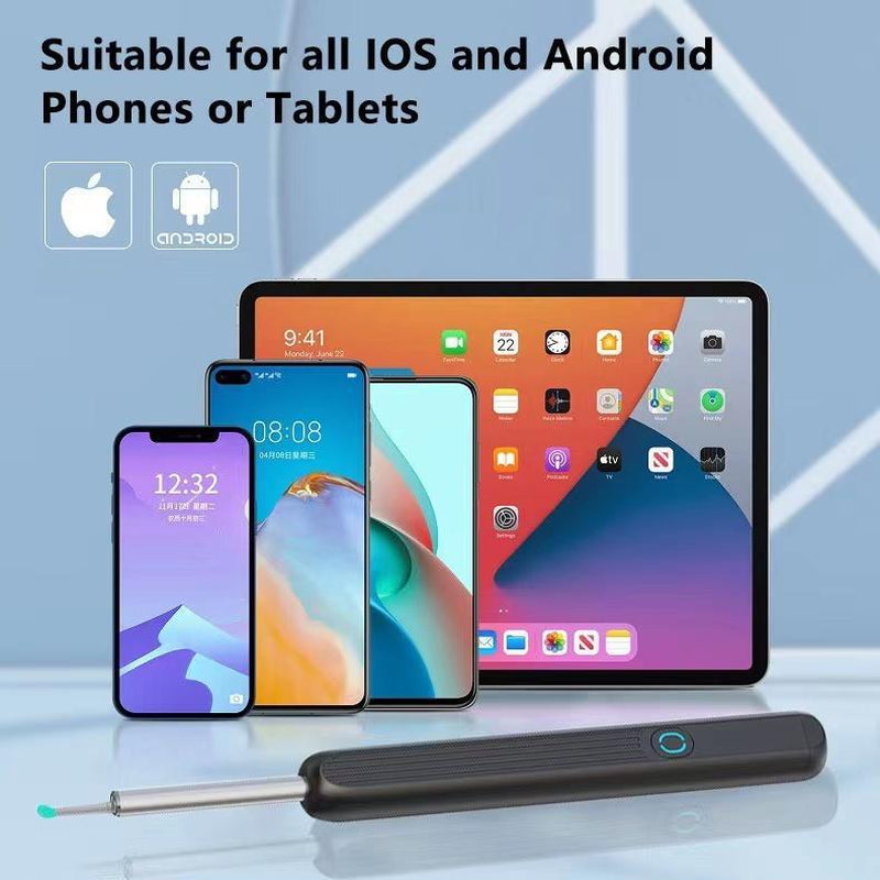 Earwax Removal Tool Set with Camera - Portable 360° Wide Angle Ear Cleaner with Type-C Rechargeable, Waterproof Endoscope Ear Cleaning Tool for Iphone and Android Phones, Christmas Gift, Winter Gift Set, New Year Gift, Stocking Fillers