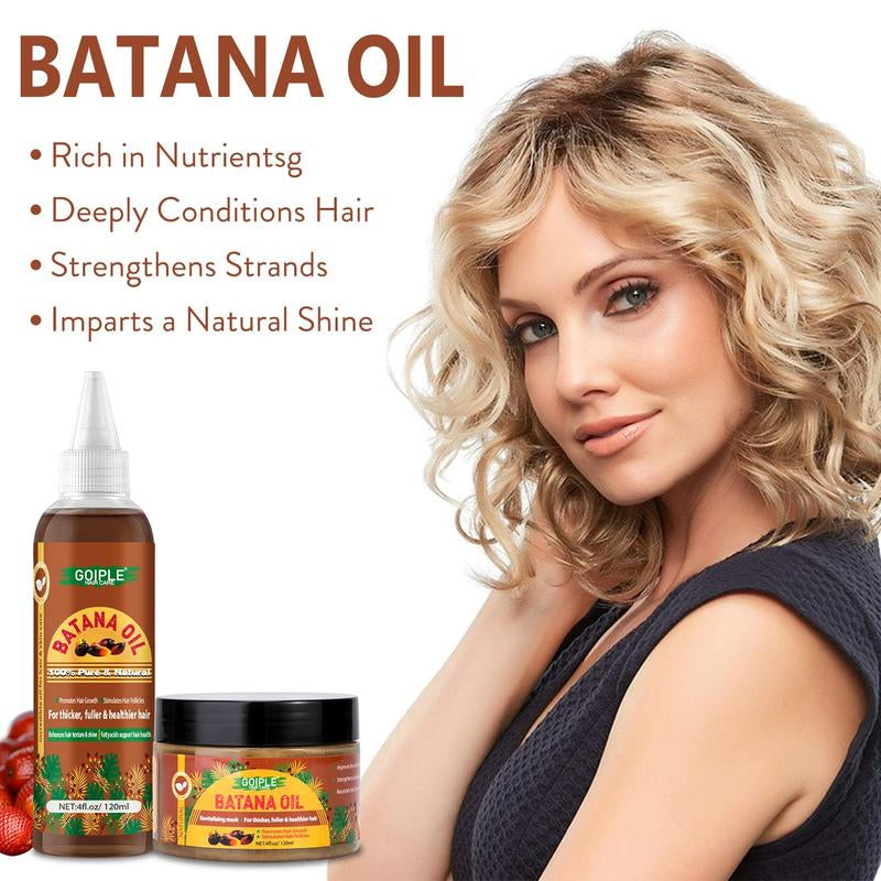 【Spring Glow-Up】Natural Batana Oil for Hair Growth - Pure Organic Hair Oil for Strengthening and Thickening, Raw Batana Oil for Healthy Hair (2 Pack)
