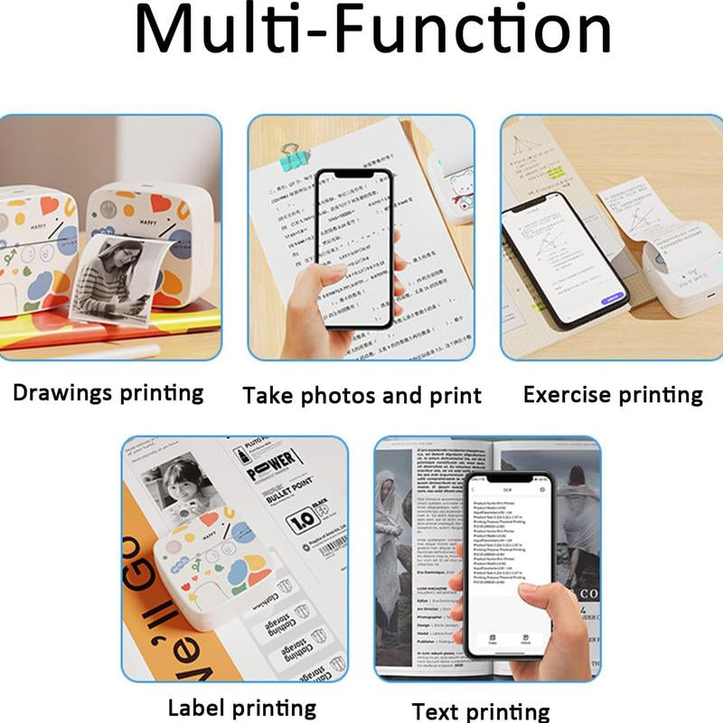 Graffiti New Mini Printer, Photo Printer, Error Sorting Machine, Small Home Portable Printer, Wireless Bluetooth Printer, Complete Accessories, Printing