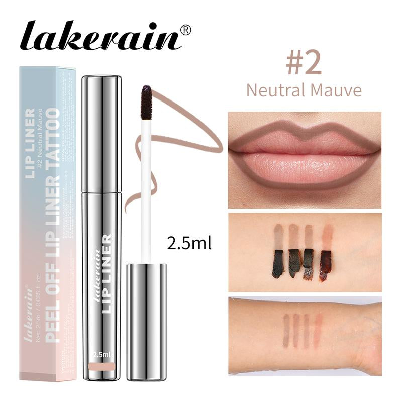 Peel off Lip Liner Tattoo, Long Lasting Peel off Lip Stain, Waterproof Semi-Permanent Lip Tint Lipstick, Highly Pigmented Matte Lip Gloss Eyeliner