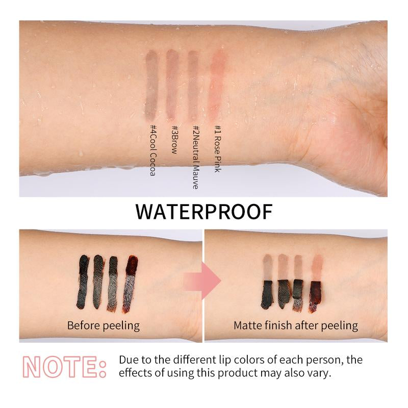 Peel off Lip Liner Tattoo, Long Lasting Peel off Lip Stain, Waterproof Semi-Permanent Lip Tint Lipstick, Highly Pigmented Matte Lip Gloss Eyeliner