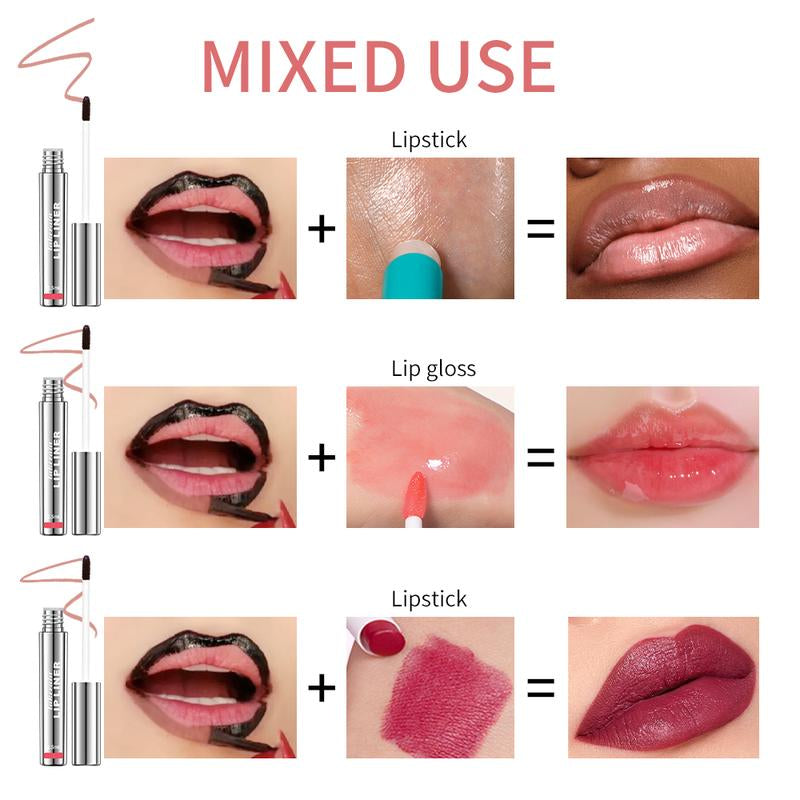 Peel off Lip Liner Tattoo, Long Lasting Peel off Lip Stain, Waterproof Semi-Permanent Lip Tint Lipstick, Highly Pigmented Matte Lip Gloss Eyeliner
