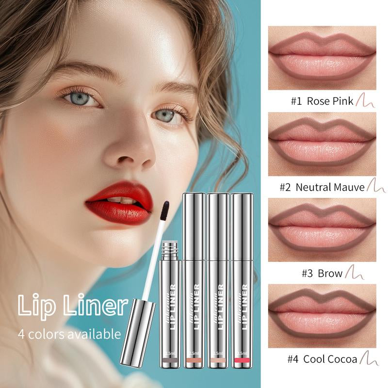 Peel off Lip Liner Tattoo, Long Lasting Peel off Lip Stain, Waterproof Semi-Permanent Lip Tint Lipstick, Highly Pigmented Matte Lip Gloss Eyeliner