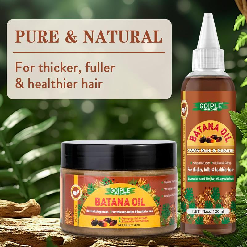 【Spring Glow-Up】Natural Batana Oil for Hair Growth - Pure Organic Hair Oil for Strengthening and Thickening, Raw Batana Oil for Healthy Hair (2 Pack)