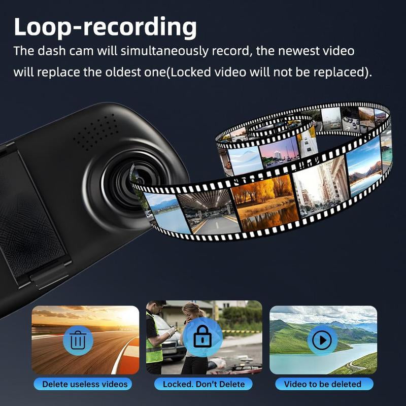 Car DVR with 32GB Card, 4.19 Inch TN Screen Car DVR, Front & Rear Dash Cam, Video Surveillance for Car, Car Electronics
