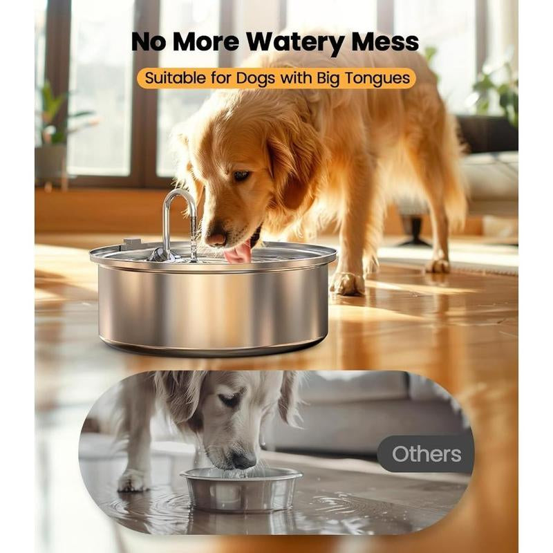 Dog Water Bowl Dispenser,7L Quiet Automatic Dog Water Dispenser Stainless Steel,100% Bpa-Free for Cats and Small and Medium Large-Sized Dogs