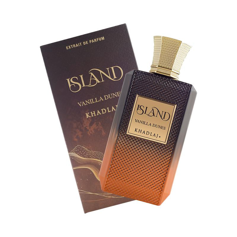 Khadlaj Island Vanilla Dunes for Unisex Extrait De Parfum Spray, 3.4 Ounce