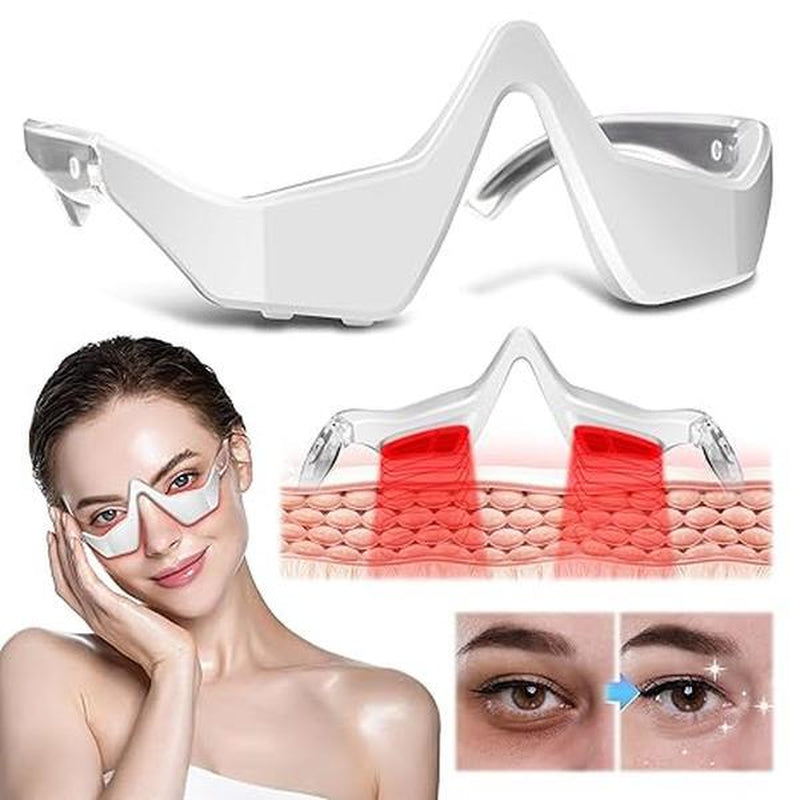 Red Light Massage Glasses for Fundus, 2 Modes, with Eye Massage