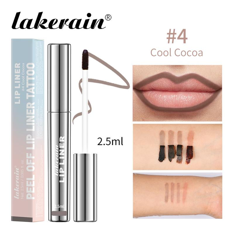 Peel off Lip Liner Tattoo, Long Lasting Peel off Lip Stain, Waterproof Semi-Permanent Lip Tint Lipstick, Highly Pigmented Matte Lip Gloss Eyeliner