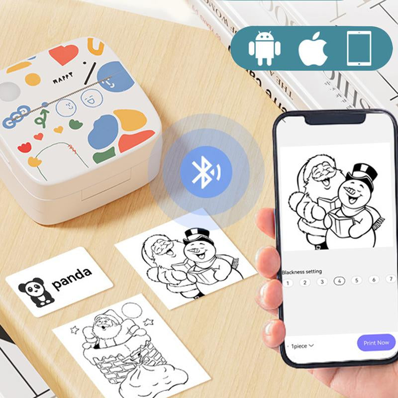 Graffiti New Mini Printer, Photo Printer, Error Sorting Machine, Small Home Portable Printer, Wireless Bluetooth Printer, Complete Accessories, Printing