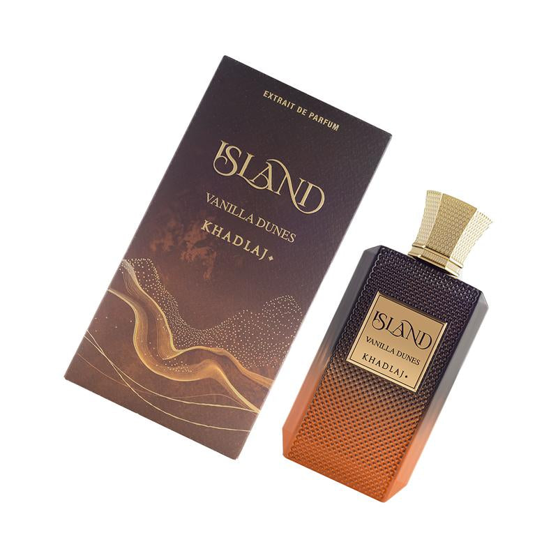 Khadlaj Island Vanilla Dunes for Unisex Extrait De Parfum Spray, 3.4 Ounce
