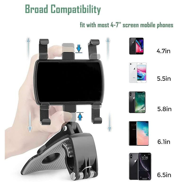 360° Rotatable Retractable Phone Holder Car Mount Stand Rear View Mirror Mount Bracket for Smartphone Cell Phones