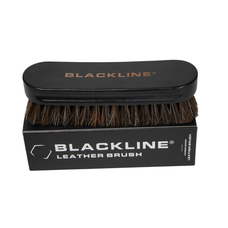 BLACKLINE Leather Brush - XL Wood Grip Brush - Gentle, Durable, and Ergonomic for Superior Leather Care