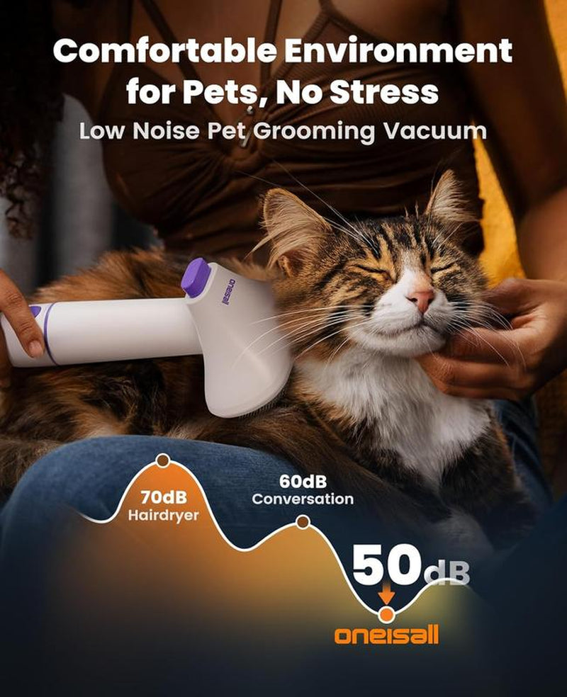 Comfy C1 Cordless Smart Pet Grooming Vacuum, Quiet Pet Grooming Vacuum with Pet Clipper Nail Grinder, 2L Dust Cup Dog Brush Vacuum with 4 Pet Grooming Tools for Shedding Pet Hair, Home Cleaning