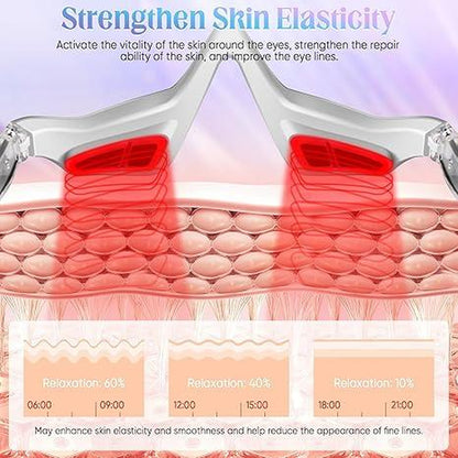 Red Light Massage Glasses for Fundus, 2 Modes, with Eye Massage
