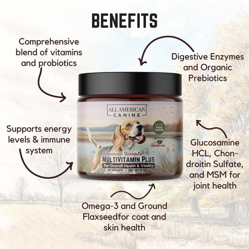 All American Canine Multivitamin plus for Dogs - Vitamin Supplement