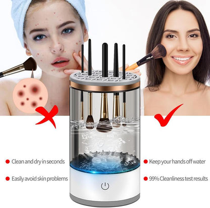 Cosmetic Brush Cleaner, 2025 Upgraded Electric Makeup Brush Cleaner Machine, Brush Blender, Brush Cleaner, Automatic Spinning Makeup Brush Cleaner
