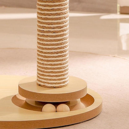 Cat Scratching Post with Feather Teaser Stick, 1 Set Multi-Functional Cat Scratcher, Cat Climbing Frame, Cat Furniture, Pet Supplies for Indoor Cats, Pet Products