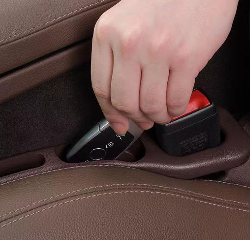 2-Pack 3-In-1 Car Seat Gap Filler – Universal Fit for Car, SUV & Truck | Soft Foam Gap Stopper with Organizer & Hook Function | Prevent Lost Items & Keep Your Car Neat