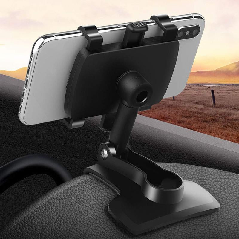 360° Rotatable Retractable Phone Holder Car Mount Stand Rear View Mirror Mount Bracket for Smartphone Cell Phones