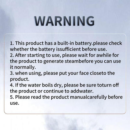 Portable Handheld Nebulizer - Rechargeable Air Humidifier with Double Power Modes, Compact Ultrasonic Atomizer for Home & Travel Use