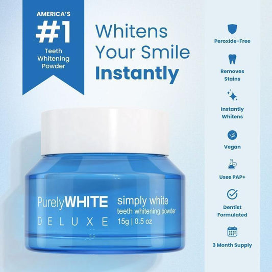 Purelywhite Lteeth Whitening Powder L Instantwhitening and Stain Removal