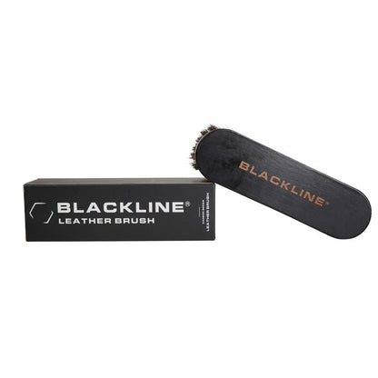 BLACKLINE Leather Brush - XL Wood Grip Brush - Gentle, Durable, and Ergonomic for Superior Leather Care