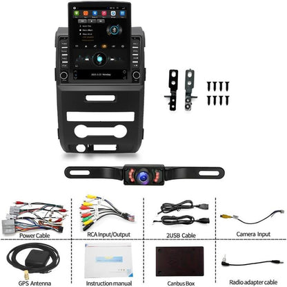 Ford F150 2009-2014 Android 13 Car Stereo Upgrade - 9.7" Wireless Carplay, Android Auto, GPS Navigation, Bluetooth, SWC, Backup Camera
