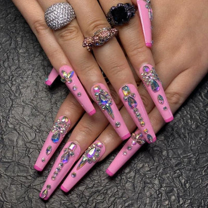 「Black Friday」Handmade 10Pcs Hot Girl Nail Set: Bold & Edgy Styles for a Fierce Look Radiant Salon Quality at Home Easy to Apply Instant Manicure