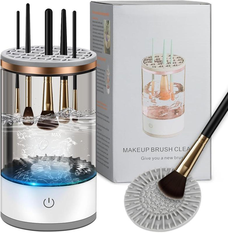 Cosmetic Brush Cleaner, 2025 Upgraded Electric Makeup Brush Cleaner Machine, Brush Blender, Brush Cleaner, Automatic Spinning Makeup Brush Cleaner