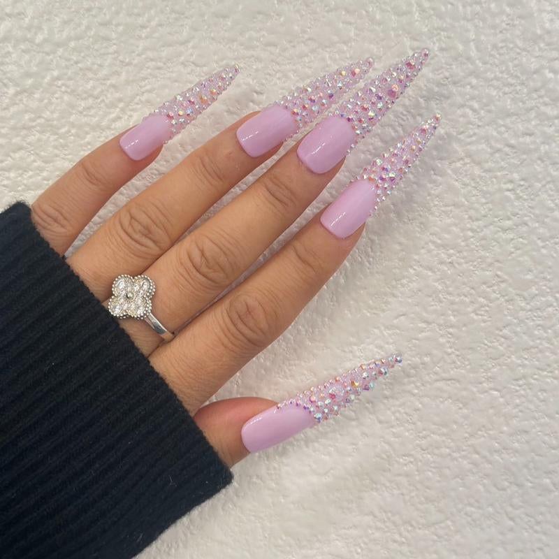 「Black Friday」Handmade 10Pcs Hot Girl Nail Set: Bold & Edgy Styles for a Fierce Look Radiant Salon Quality at Home Easy to Apply Instant Manicure