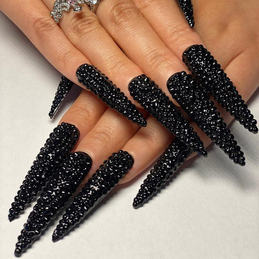 「Black Friday」Handmade 10Pcs Hot Girl Nail Set: Bold & Edgy Styles for a Fierce Look Radiant Salon Quality at Home Easy to Apply Instant Manicure