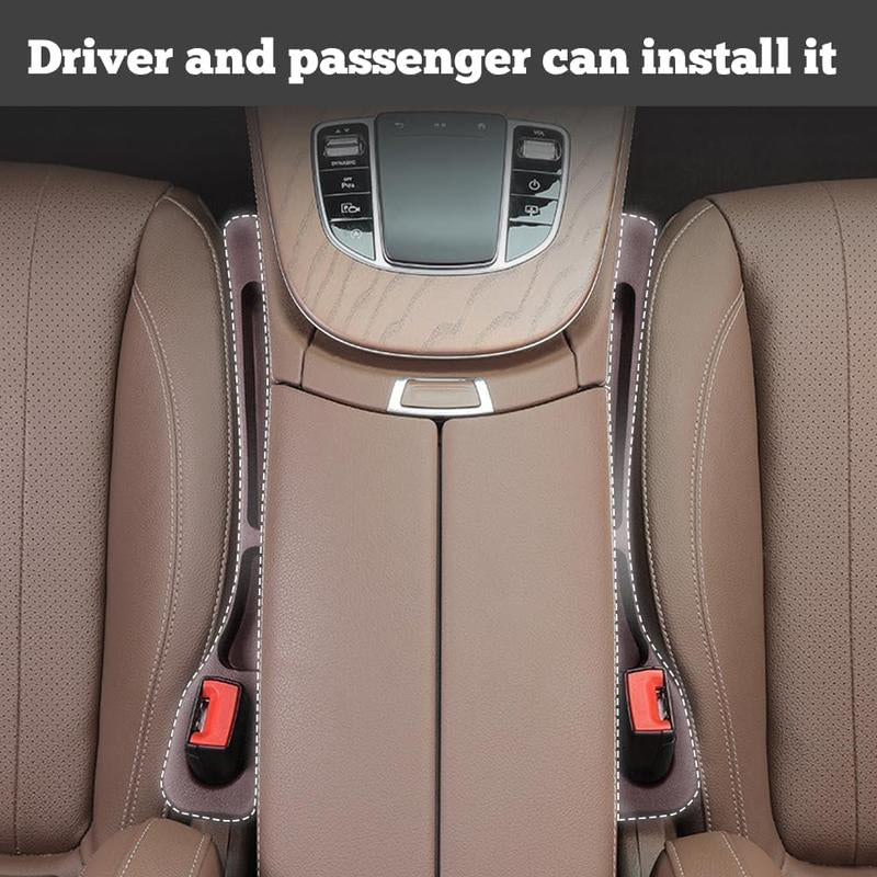 2-Pack 3-In-1 Car Seat Gap Filler – Universal Fit for Car, SUV & Truck | Soft Foam Gap Stopper with Organizer & Hook Function | Prevent Lost Items & Keep Your Car Neat