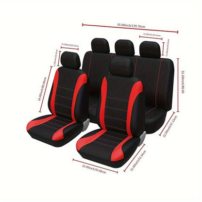 All-Season Car Seat Covers for 5-Seater Cars, Suvs & Pickup Trucks - Easy Install, Durable Polyester, Hand Washable