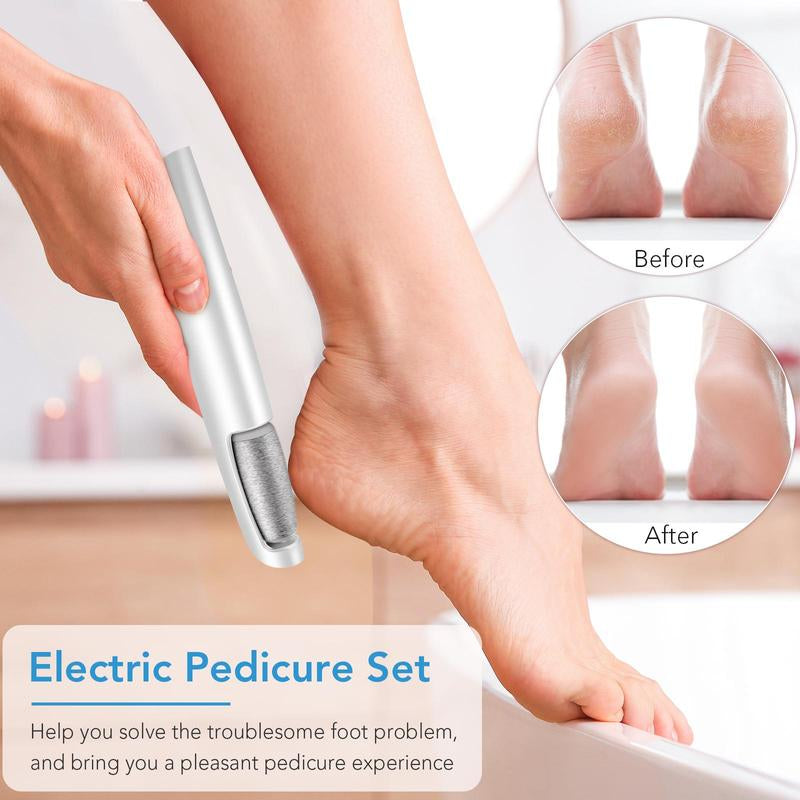 Electric Feet Callus Remover,Portable Electronic Foot File Pedicure Tools,Waterproof Foot Scrubber File,Pedi Foot Care for Dead,Hard Cracked Dry Skin Manicure Nail Nail Care Cutics Nail Art