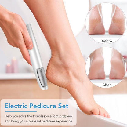 Electric Feet Callus Remover,Portable Electronic Foot File Pedicure Tools,Waterproof Foot Scrubber File,Pedi Foot Care for Dead,Hard Cracked Dry Skin Manicure Nail Nail Care Cutics Nail Art