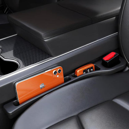 2-Pack 3-In-1 Car Seat Gap Filler – Universal Fit for Car, SUV & Truck | Soft Foam Gap Stopper with Organizer & Hook Function | Prevent Lost Items & Keep Your Car Neat