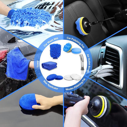 Car Detailing Kit Car Detailing Brush Set, Auto Detailing Drill Brush Set, Car Detailing Brushes, Car Wash Kit, Car Accessories, Car Cleaning Tools Kit for Interior, Exterior, Wheels